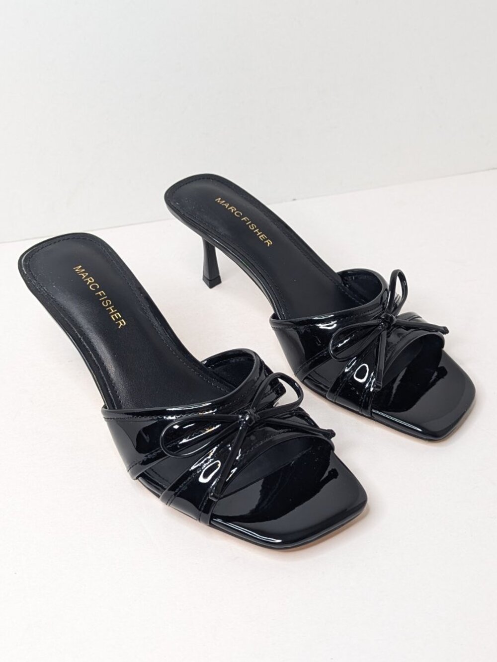 Marc Fisher Delphy Heeled Sandals Black Womens 8